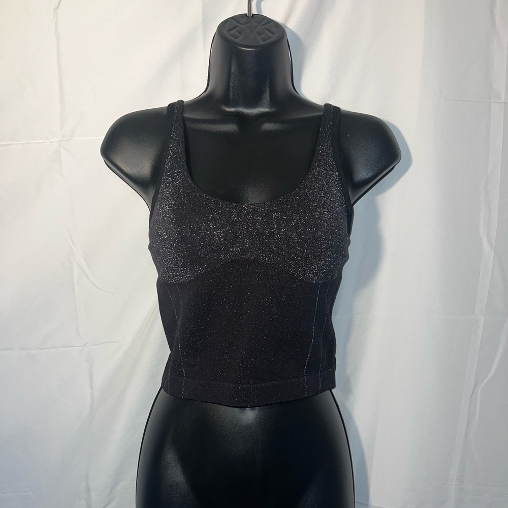 Victoria’s Secret | Black Shimmery Crop Tank Top 🖤